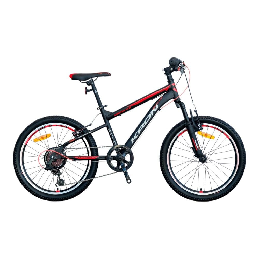 KRON VORTEX 4.0 - 20'' MTB - 11' - 7 Vites - V.B. - Mat Siyah-Gri/Kırmızı #KRN25-003