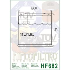 CF MOTO CF650 NK 14-17 HIFLO FILTRO HF682 PREMIUM MOTOSİKLET YAĞ FİLTRESİ TUV ONAYLI