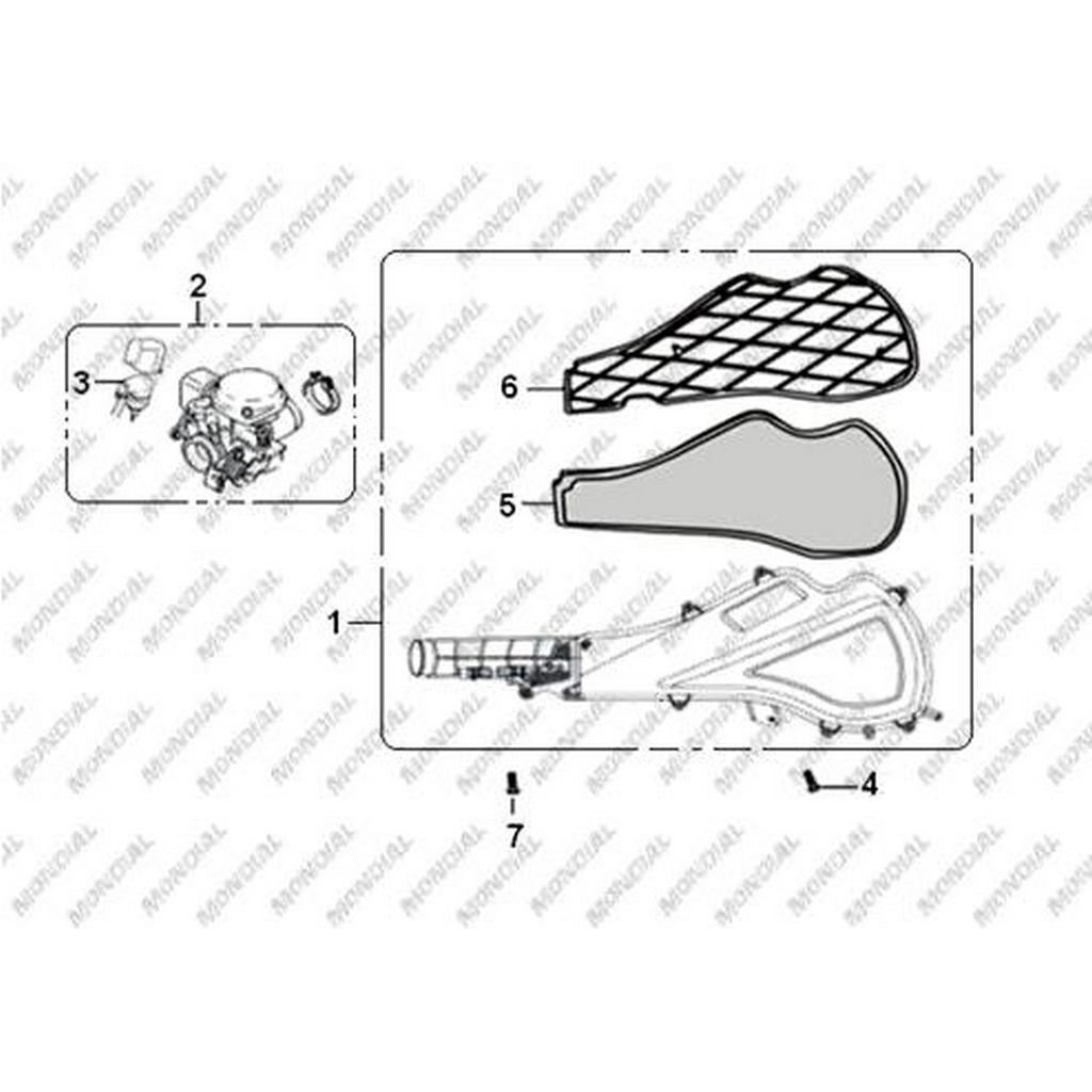 MONDIAL ARGENT (150CC) HAVA FILTRESI SUNGERI #Y4MON0930A0010