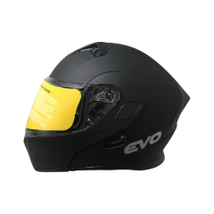 EVO906 ÇENEDEN AÇILIR KASK VİZÖRLÜ MAT SİYAH
