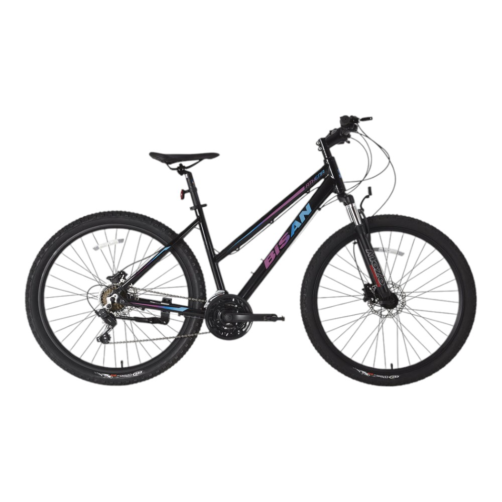 ATHENA HD-24 Ürün Rengi: PARLAK SİYAH Kadro: 17'' - 43 CM Vites: 3x7 VİTES Tekerlek: 26''