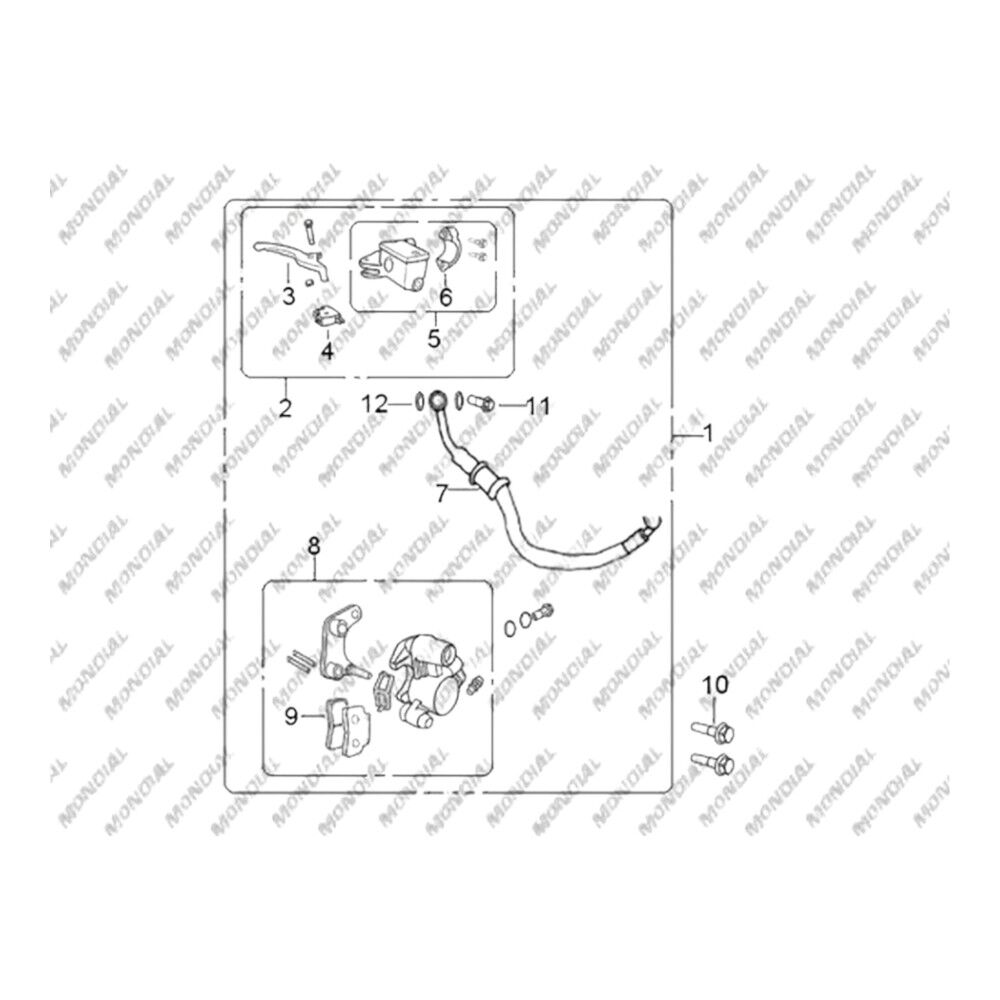 MONDIAL 50 REVIVAL ON FREN HIDROLIK KUTUSU KOMPLE