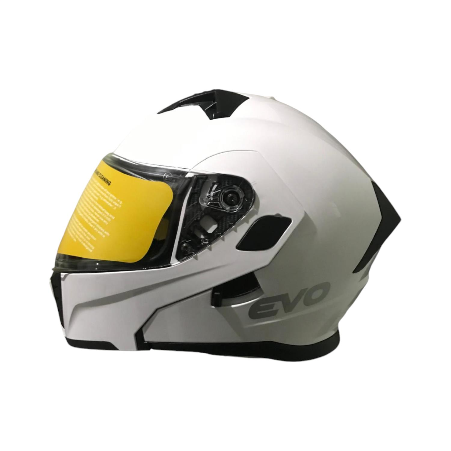 EVO906 ÇENEDEN AÇILIR KASK VİZÖRLÜ PARLAK BEYAZ #KN90601PB [M]