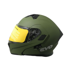 EVO906 ÇENEDEN AÇILIR KASK VİZÖRLÜ MAT YEŞİL #KN90601MY [M]