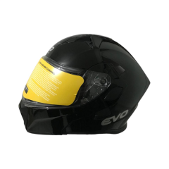 EVO906 ÇENEDEN AÇILIR KASK VİZÖRLÜ PARLAK SİYAH #KN90601PS [XL]