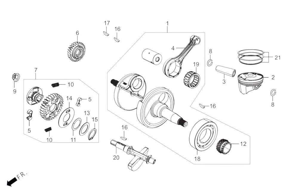 HERO X PULSE 200 4V (XP E5) KRANK