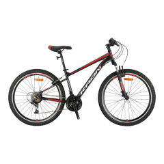 KRON VORTEX 4.0 - 24'' MTB - 14' - 21 Vites - V.B. - Mat Siyah-Gri/Kırmızı