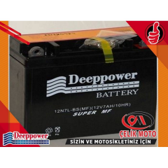 12N7L-BS 12V 7AH DEEPPOWER MOTOSIKLET AKUSU KT MODEL GENİŞ #102120071