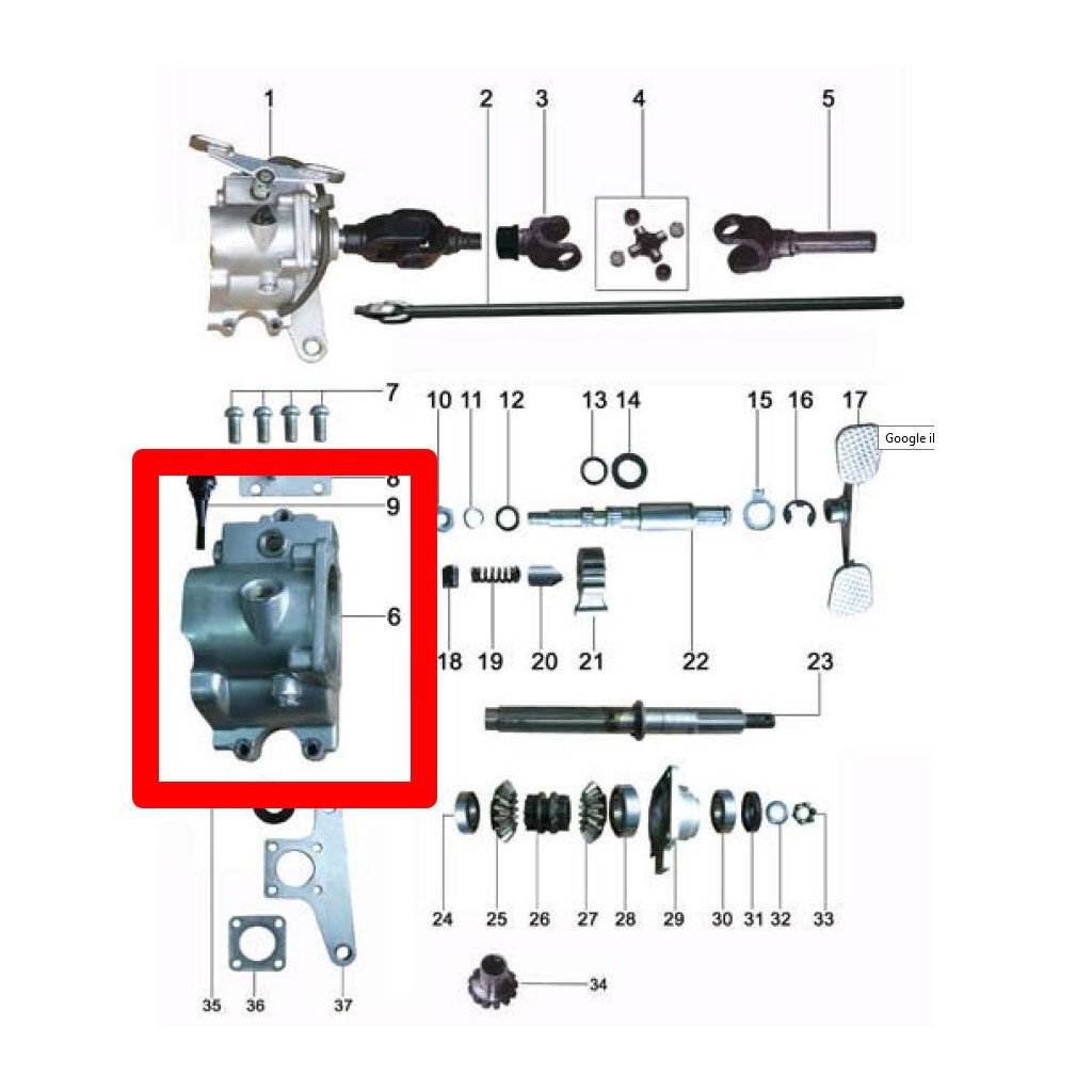 YUKI YK250ZH AYDER GERİ VİTES KUTUSU BOŞ #F1706