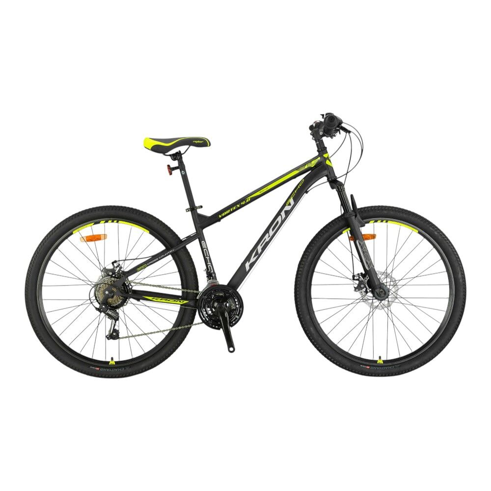 KRON VORTEX 4.0 - 26'' MTB - 14' - 21 Vites - M.DISC - Mat Siyah-Gri/Neon Sarı