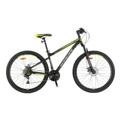 KRON VORTEX 4.0 - 26'' MTB - 14' - 21 Vites - M.DISC - Mat Siyah-Gri/Neon Sarı  #KRN25-007