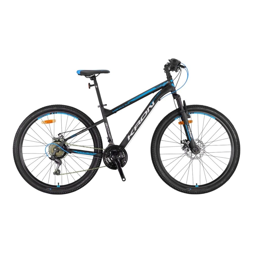 KRON VORTEX 4.0 - 26'' MTB - 14' - 21 Vites - M.DISC - Mat Siyah-Gri/Mavi