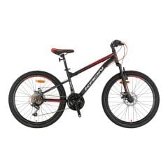 KRON VORTEX 4.0 - 26'' MTB - 14' - 21 Vites - M.DISC - Mat Siyah-Gri/Kırmızı #KRN25-009