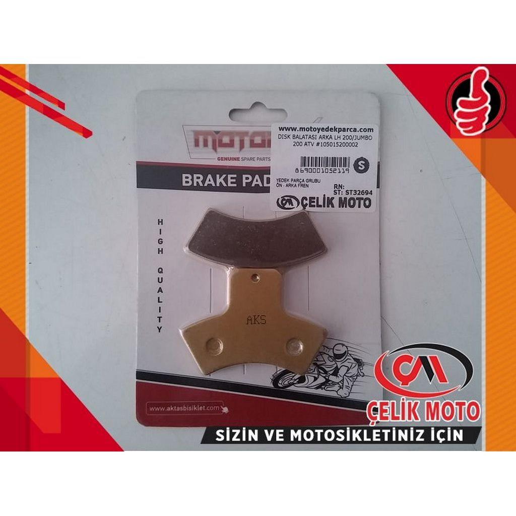 LH 200/JUMBO 200 ATV ARKA FREN DISK BALATASI