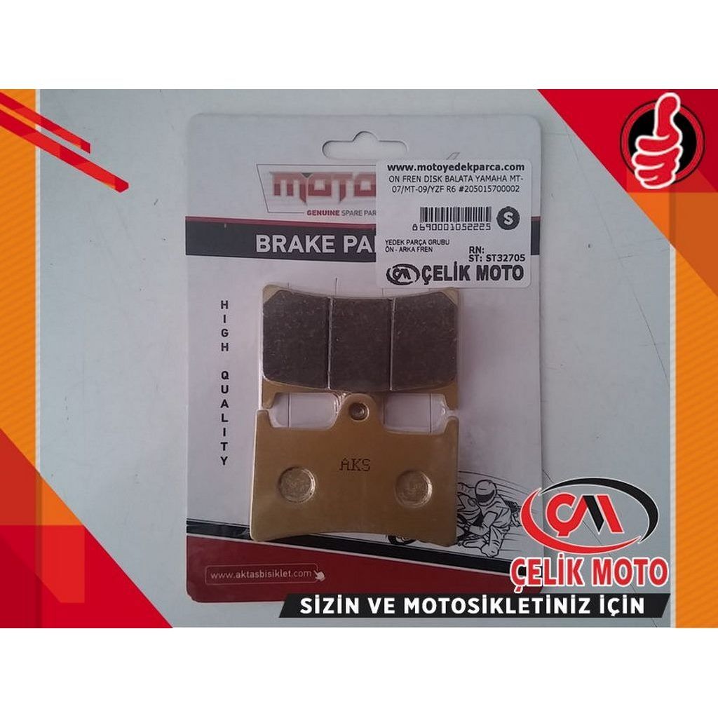 ON FREN DISK BALATASI YAMAHA MT-07/MT-09/YZF R6 #205015700002