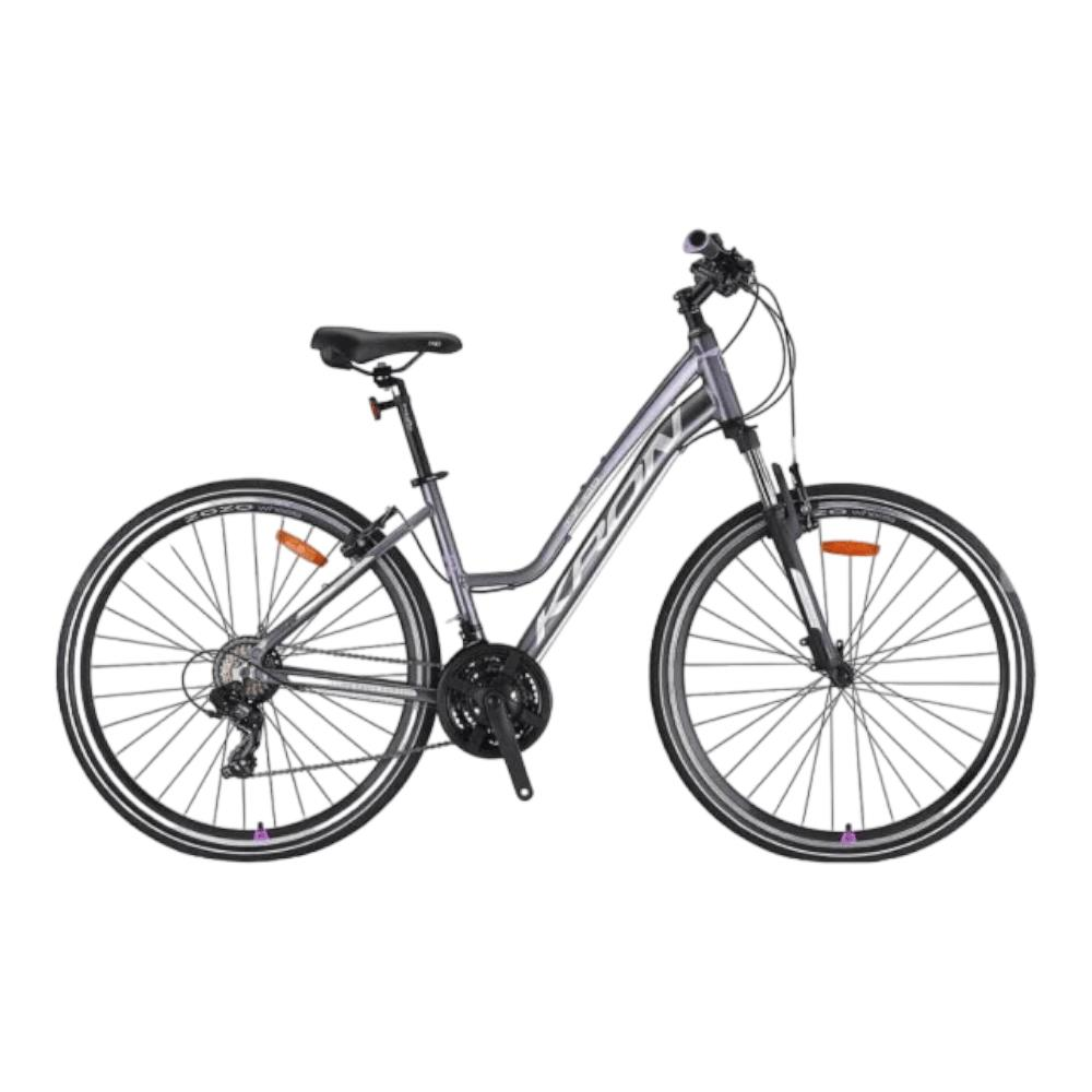 KRON TX 100 - 28'' TREKKING LADY - 15' - 21 VİTES - V.B. - MAT BEJ GRİ-TURUNCU/FÜME