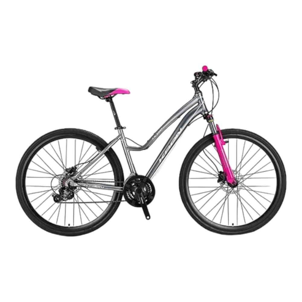 KRON TX 75 - 28'' TREKKING LADY - 15' - 21 VİTES - V.B. - MAT FÜME-MOR/GRI #KRN21-640
