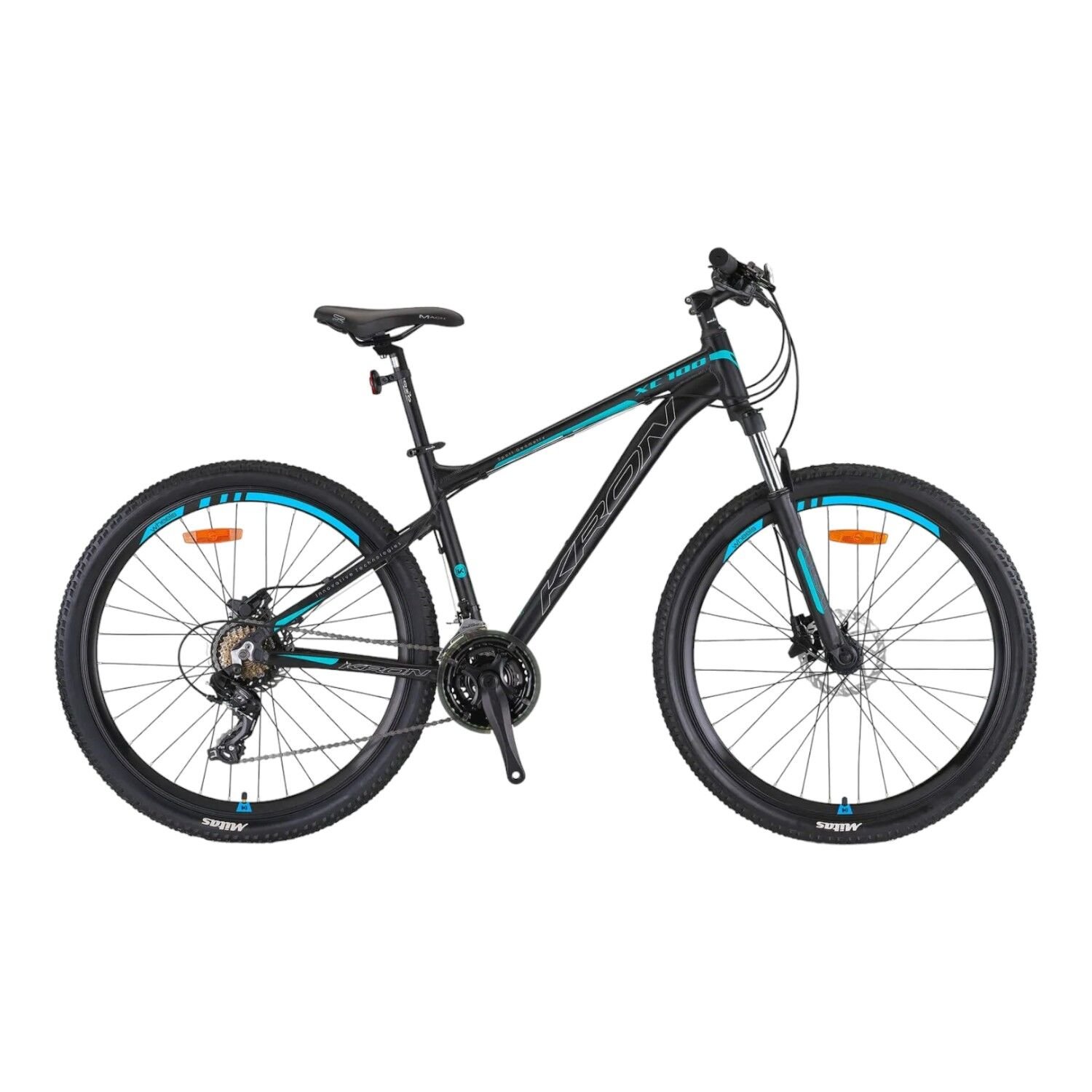 KRON XC 100 - 27.5'' MTB - 19' - 21 Vites - H.DISC - Mat Siyah-Gri/Turkuaz #KRN23-208