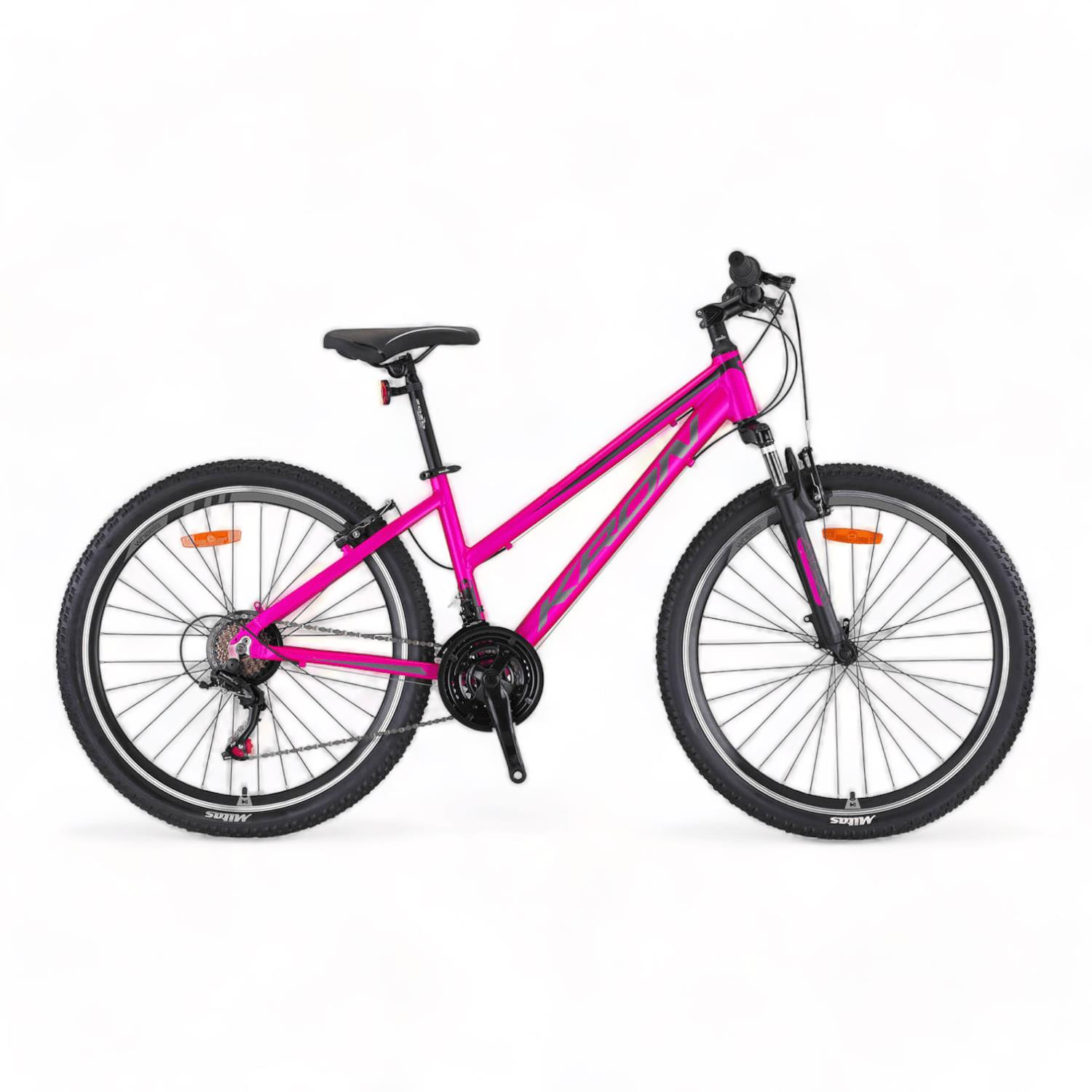 KRON XC 75 - 26'' MTB Lady - 15' - 21 Vites - V.B. - Mat Pembe- Mat Siyah/Füme