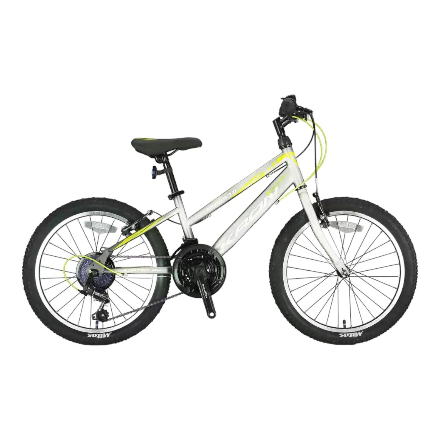 KRON ANTHEA 3.0 - 20'' MTB Lady - 11' - 21 Vites - V.B. - Mat Gri-Açık Sarı/Siyah