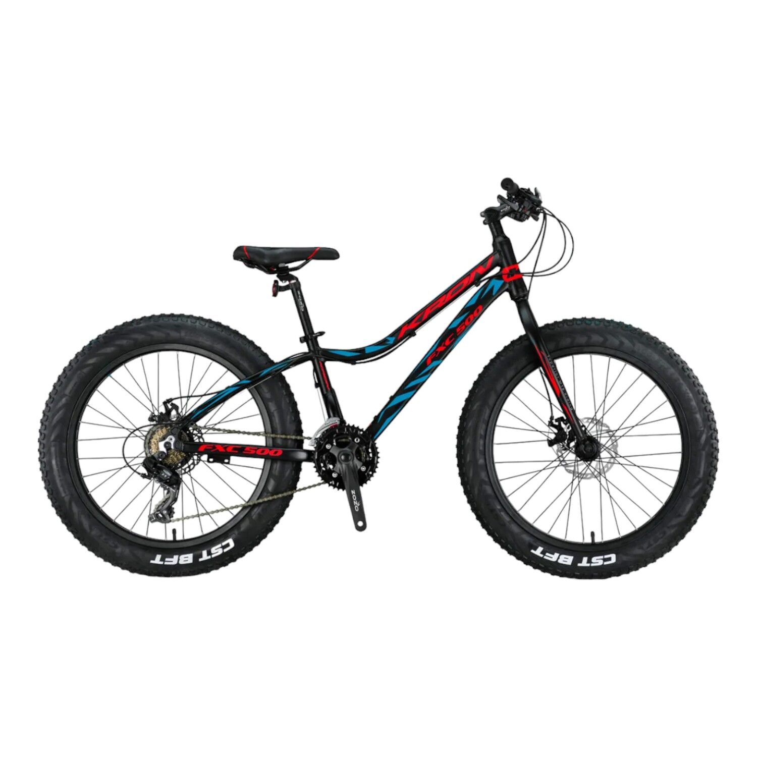 FXC 500 - 20'' MTB - 11'' - 21 Vites - M.DISC - Mat Siyah-Kırmızı/Mavi