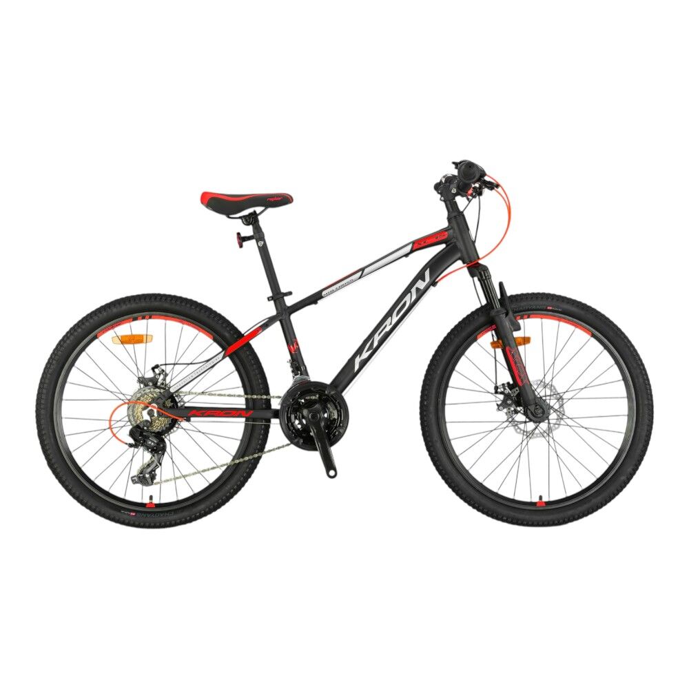 KRON XC 75 - 24'' MTB - 13' -21 Vites - M.DISC - Mat Siyah-Gri/Kırmızı