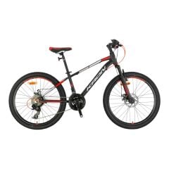 KRON XC 75 - 24'' MTB - 13' -21 Vites - M.DISC - Mat Siyah-Gri/Kırmızı