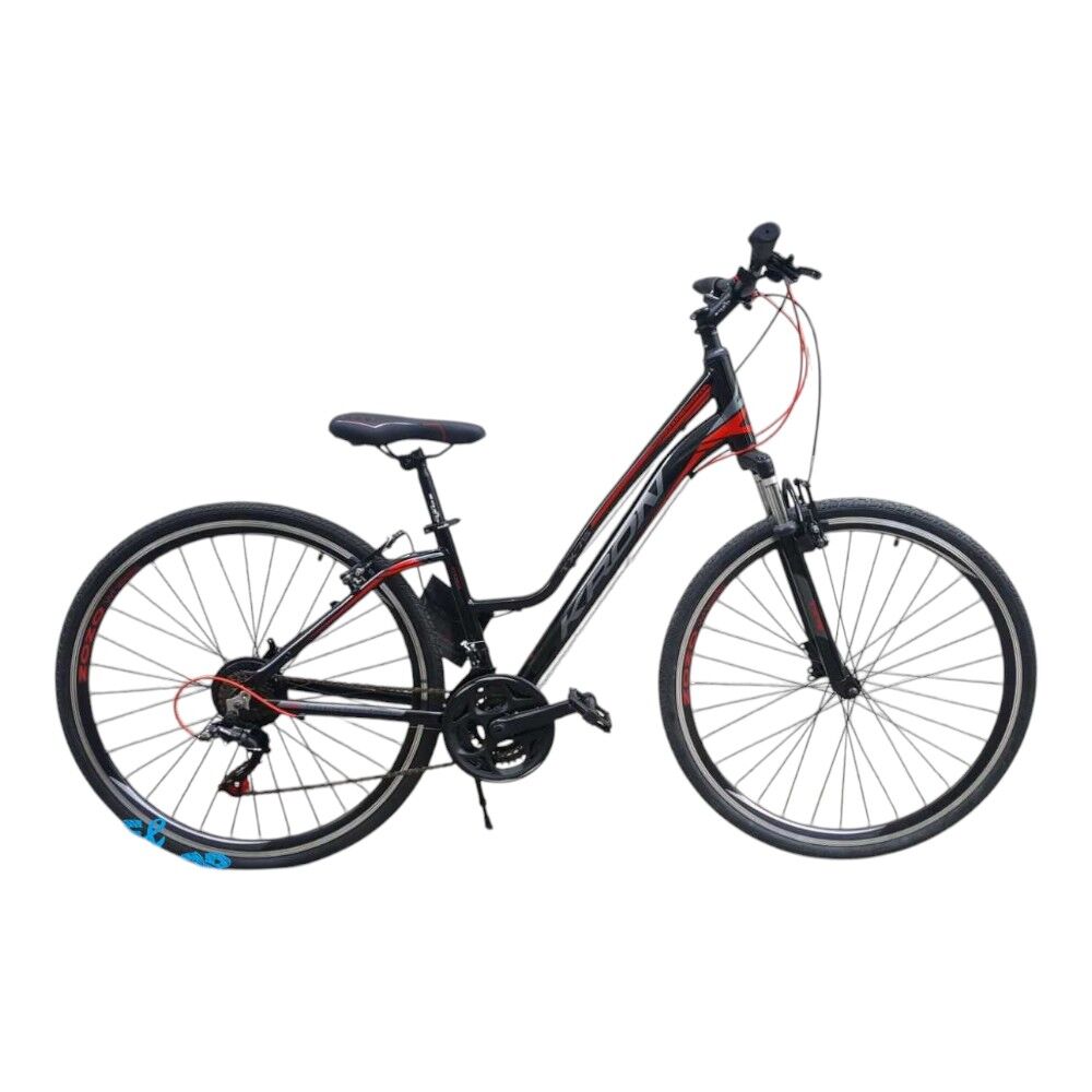 KRON TX 75 - 28'' Trekking Lady - 17' - 21 Vites - M.DISC - Siyah-Füme/Kırmızı #KRN22-298