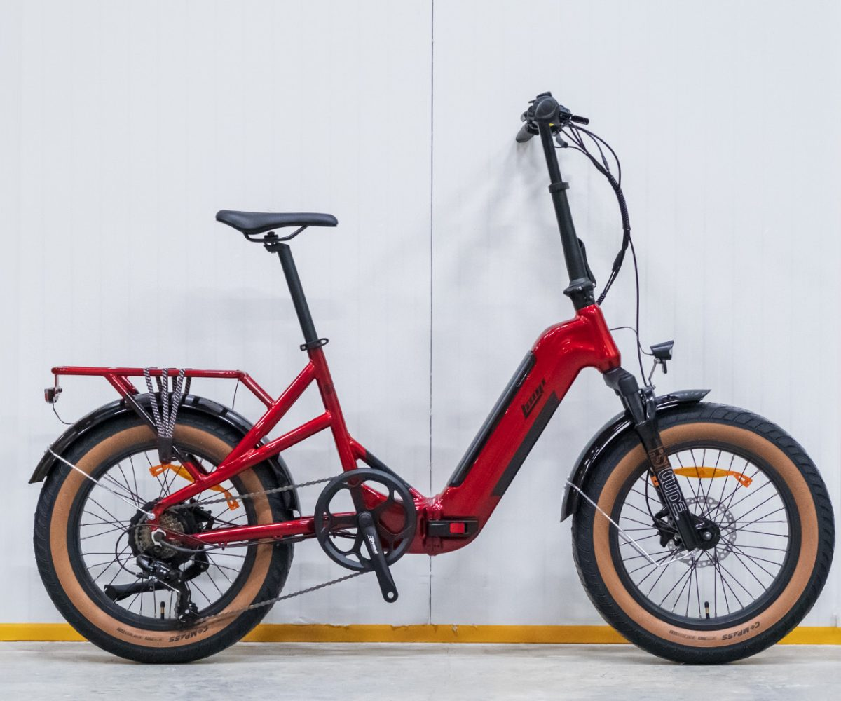 LOOP COASTER - 20'' - Katlanır (FAT Bike) - 7 Vites - Elektrikli - Elektrik Kırmızı-Siyah