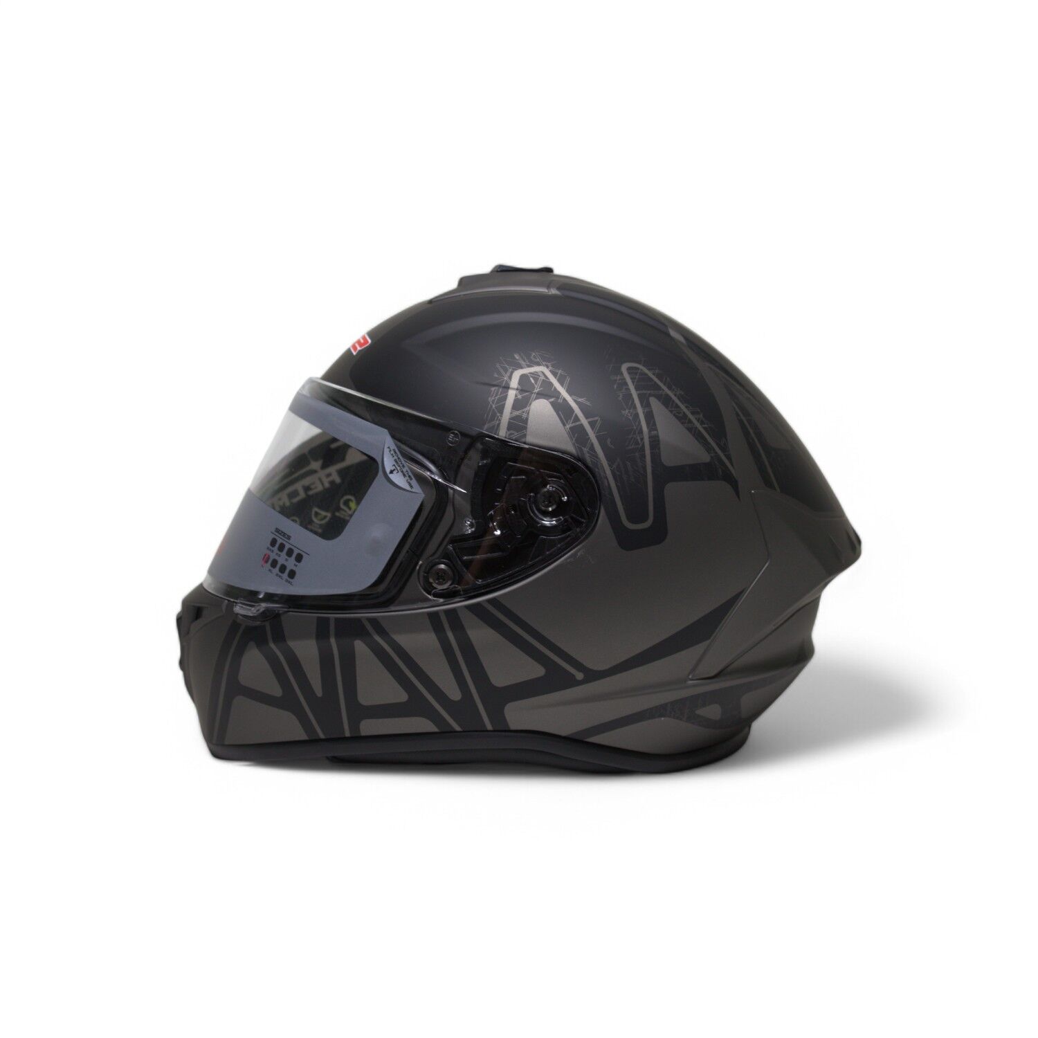 RS2 KAPALI KASK (MAT SİYAH/GRİ) [XL] #RS320 32005/2