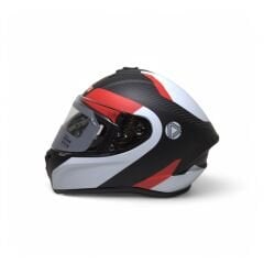 RS2 KAPALI KASK (SİYAH/BEYAZ/KIRMIZI) [XXL]