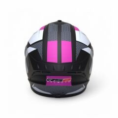 RS2 KAPALI KASK (SİYAH/PEMBE/BEYAZ) [L]