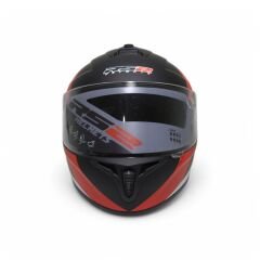 RS2 KAPALI KASK (SİYAH/GRİ/KIRMIZI) [XL] #RS320 32009/1