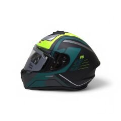 RS2 KAPALI KASK (SİYAH/YEŞİL/MAVİ) [XXL]