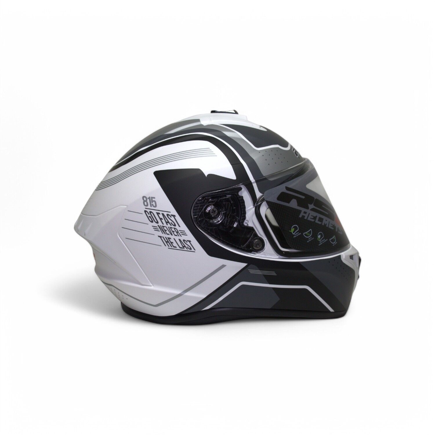 RS2 KAPALI KASK (SİYAH/BEYAZ/YEŞİL) [M]