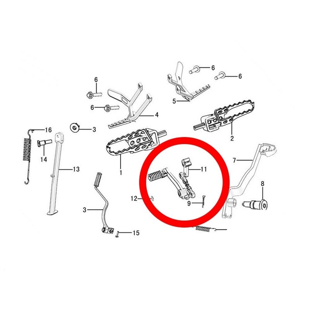 YUKI YK250GY-7 IZCI VITES PEDALI #2330000-S938-00