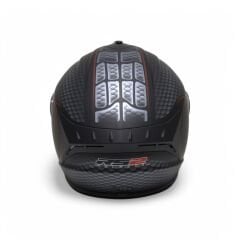 RS2 KAPALI KASK YILAN DESENLİ (SİYAH/GRİ/KIRMIZI) [M]