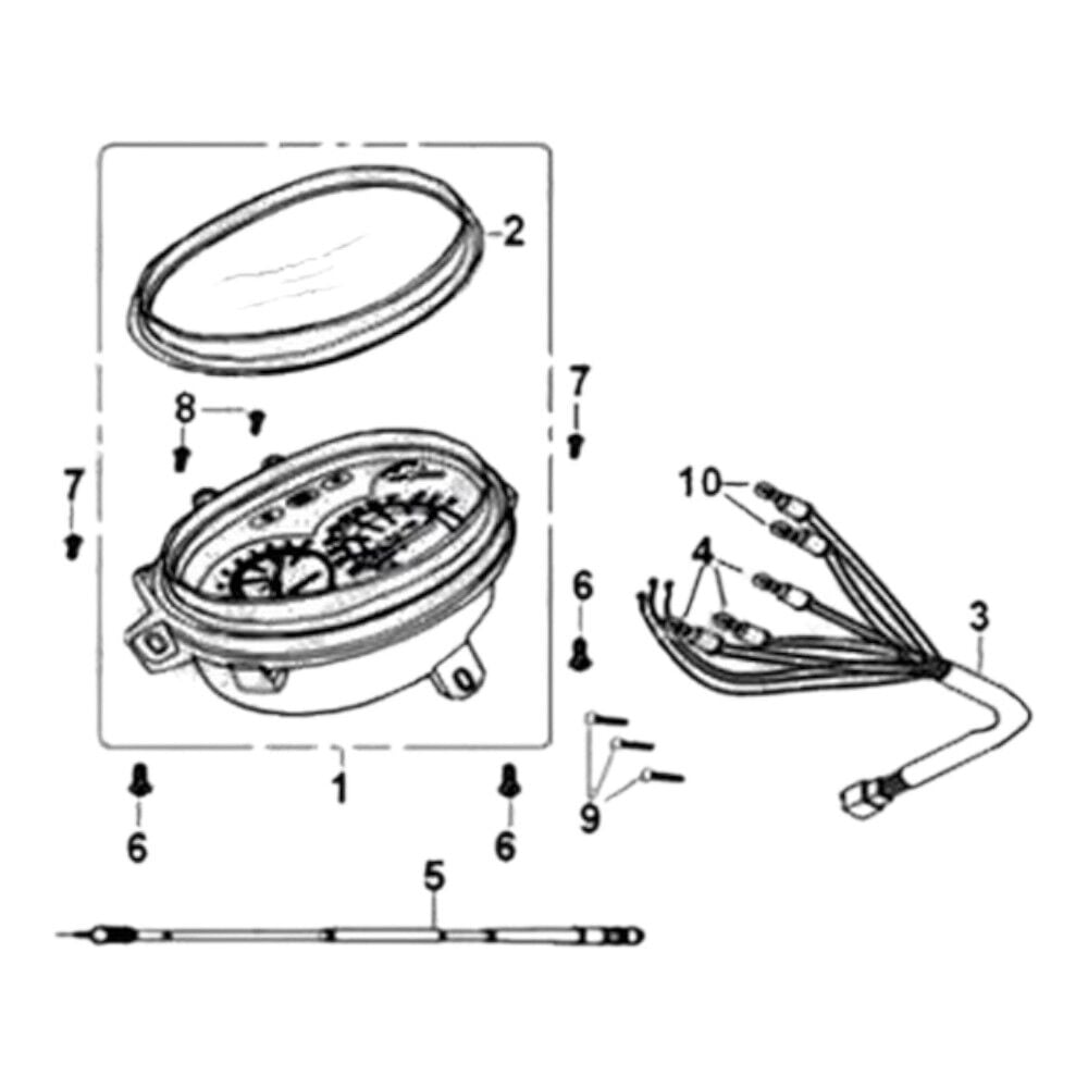 MONDIAL 125.150RR GOSTERGE PANELI CAMI #Y4MON0190A0126