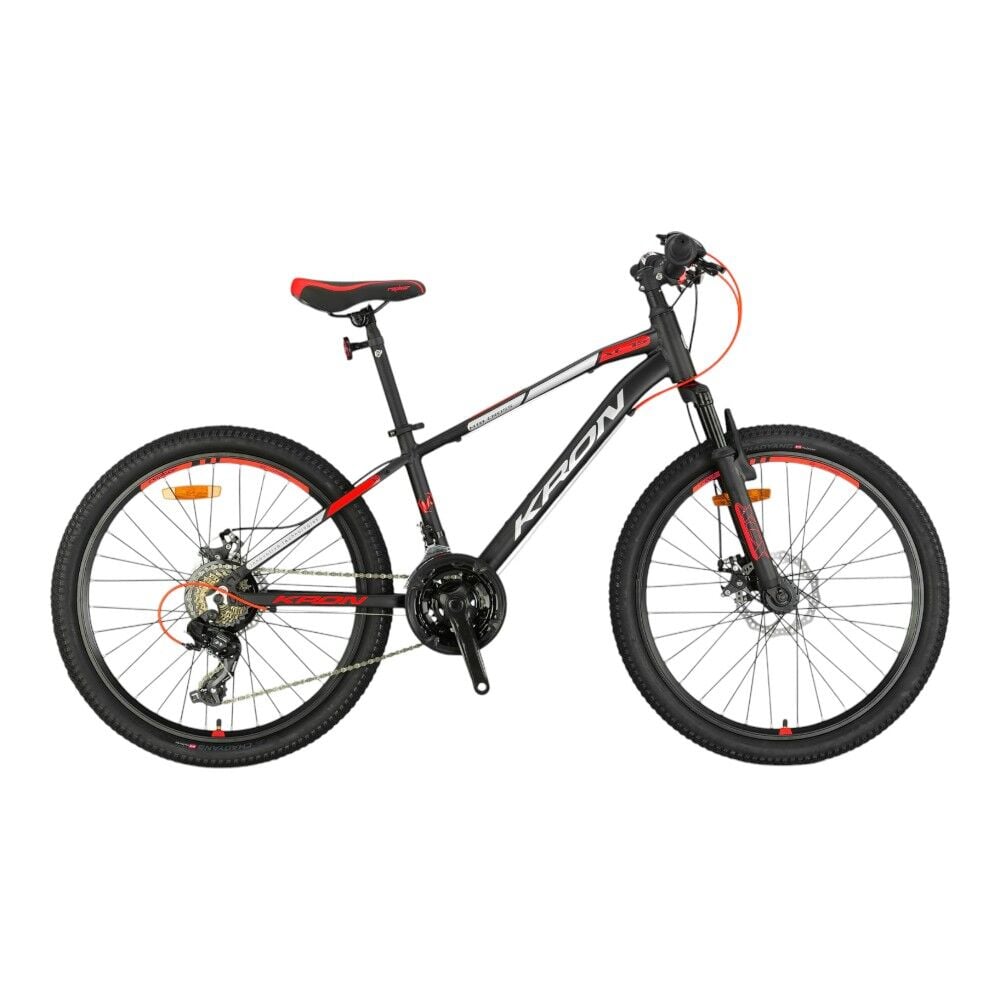 KRON XC 75 - 24'' MTB - 13' -21 Vites - V.B - Mat Siyah-Gri/Kırmızı