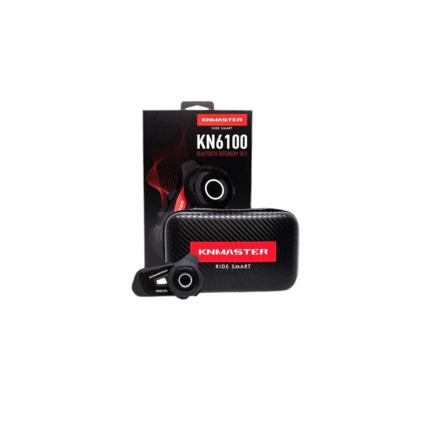 KNMASTER KN6100 SİYAH KULAKLIK SETİ MOTOSİKLET KASK İNTERKOM BLUETOOTH