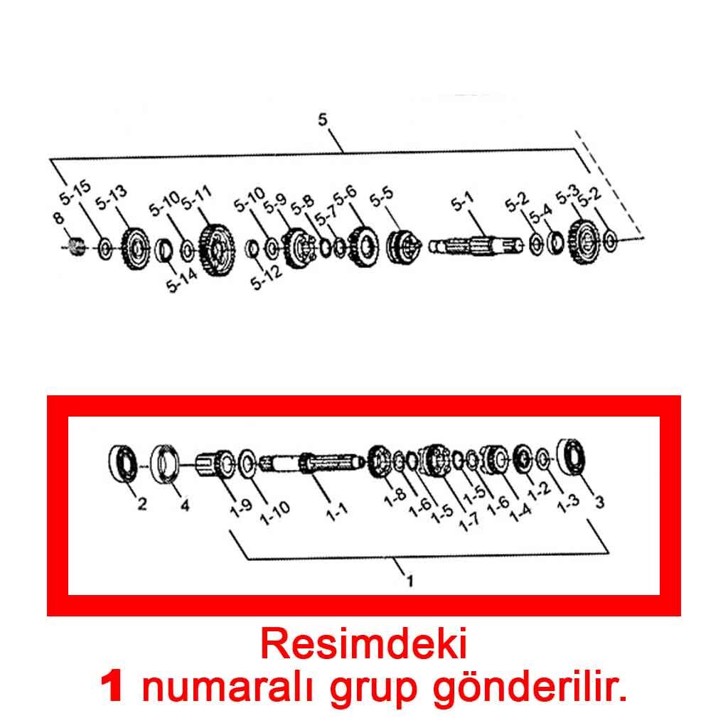 HAOJUE DA135S TRANSMISYON MILI TAKIMI #24102H3E010H000
